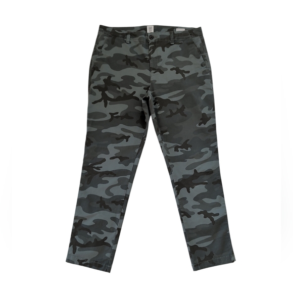 Gap "Gap for Good" Girlfriend Khaki Camouflage Pants 10 Green Pockets - Picture 2 of 15